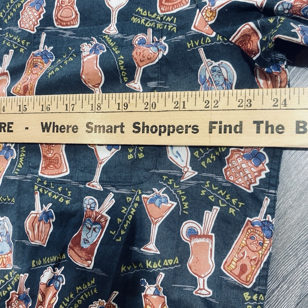 Vintage Reyn Spooner Hawaiian Cocktail Shirt Mens Large Novelty Bar Aloha Button - Picture 6 of 8